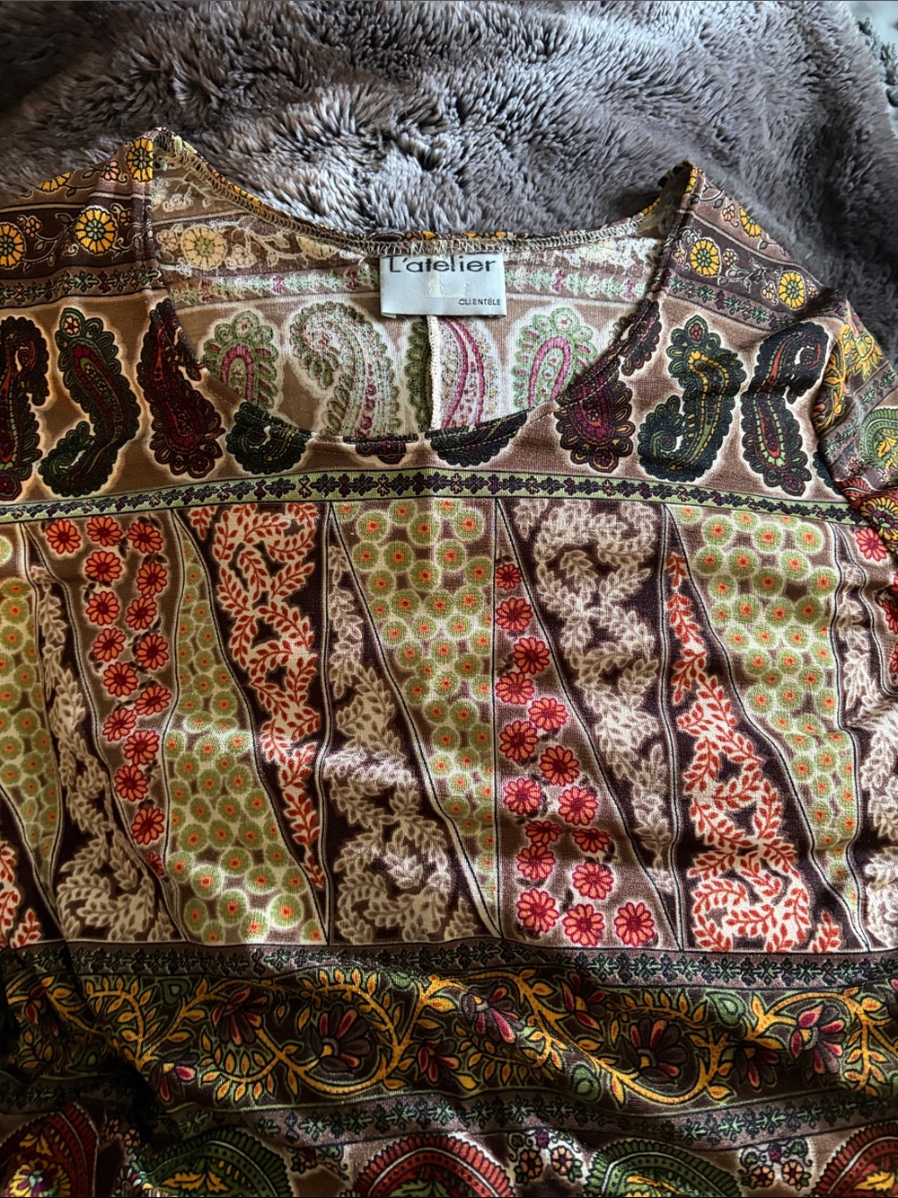 Women's Maxi Dress in Multicolor Paisley Print